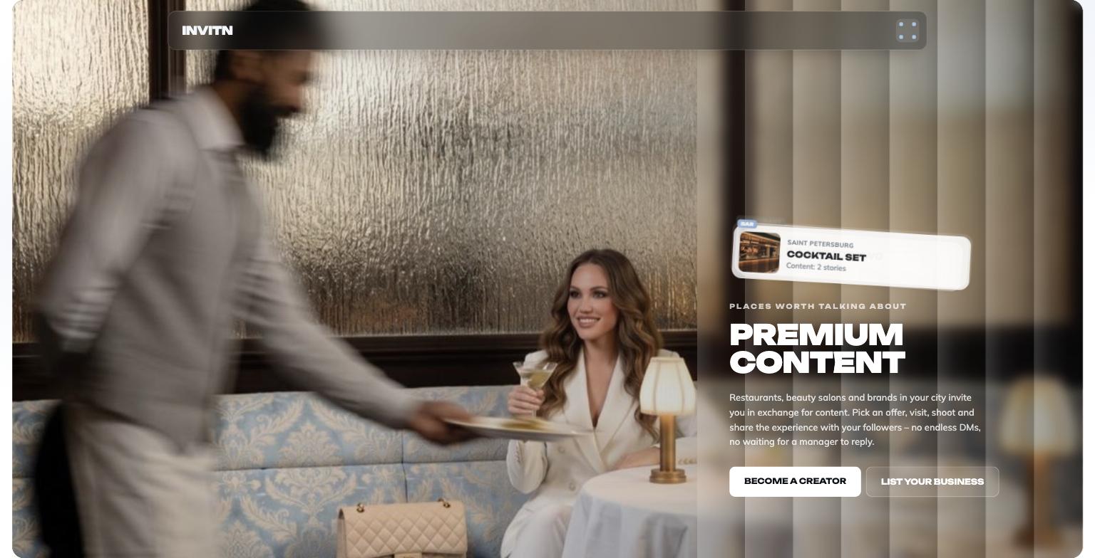 invitn.com — Premium content homepage